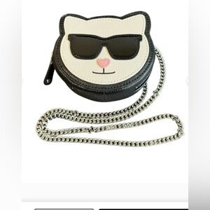 Karl Lagerfeld Paris Cat Crossbody silver chain